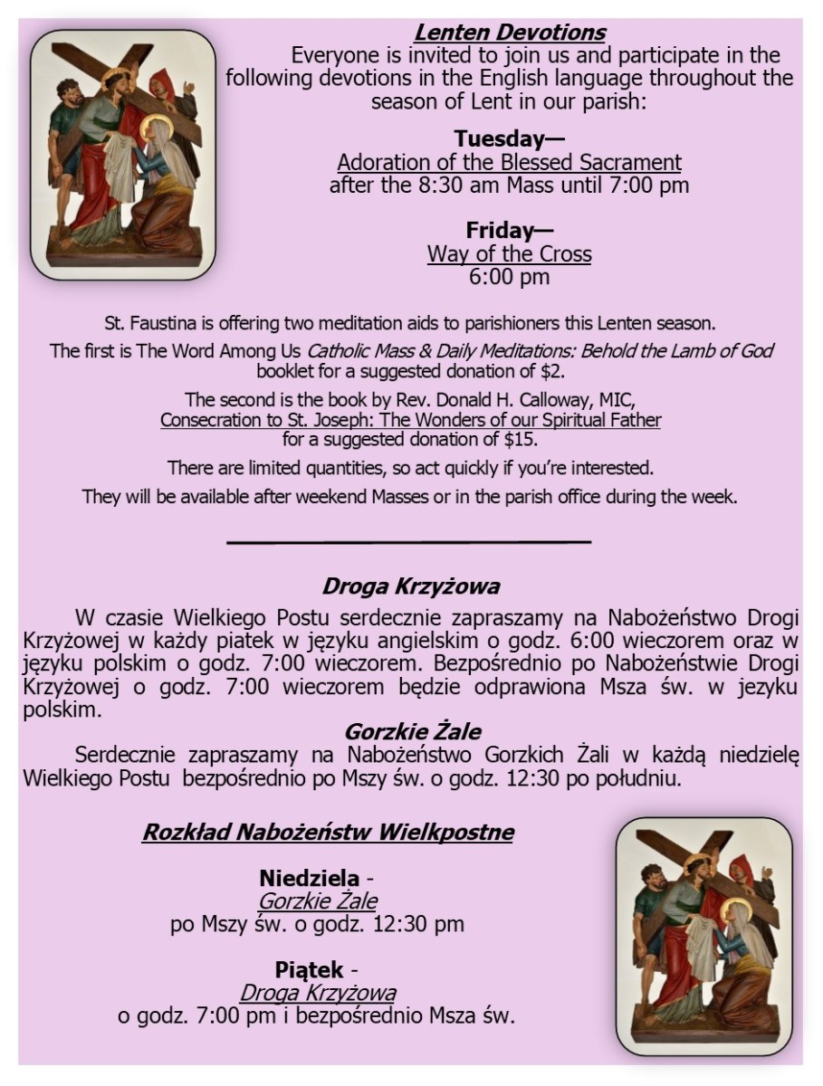 Lenten Devotions / Nabożeństwo Wielkopostne